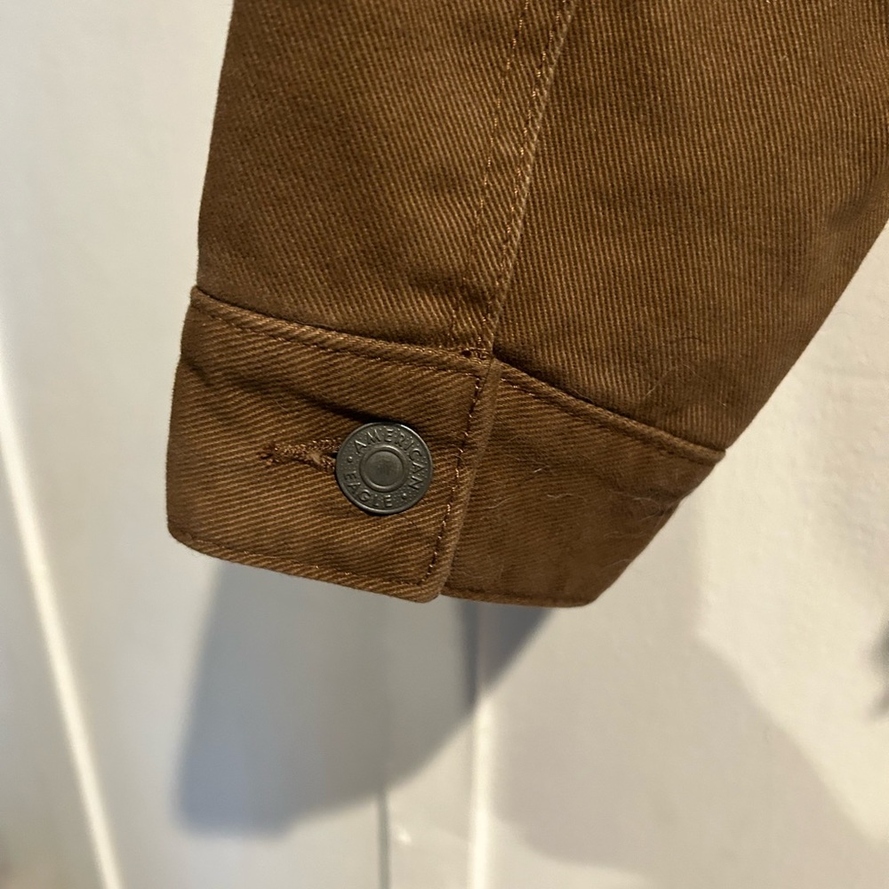 American Eagle Canvas Coat Plaid Lined - Picture 5 of 8
